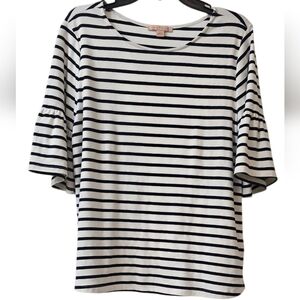Gibson Latimer Striped Black and White Women's Top Size L
